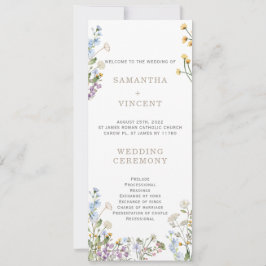 Convite Modelo de Programa Personalizado de Flores Silvest