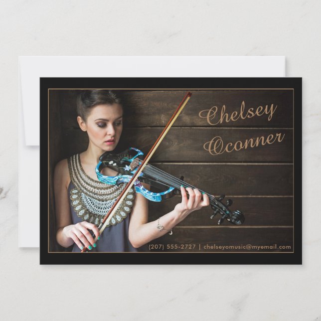 Convite Modelo de Promo de Placa Zed Comp de Ator de Model (Frente)