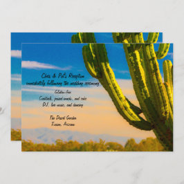 Convite Modelo de Recepção de casamento de Saguaro Cactus