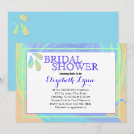 Convite Modelo de redemoinho de tinta com respingos de pas