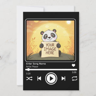 Convite Modelo de reprodutor de música de música editável