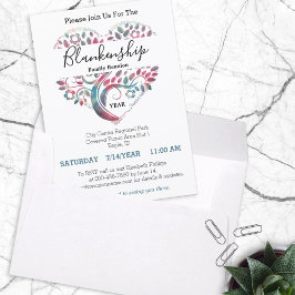 Convite Modelo de Reunião da Família de Árvores em Forma d