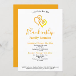 Convite Modelo de Reunião da Família de Corações Vinculado