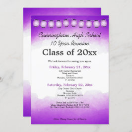 Convite Modelo de Reunião de Classe de Aquarela Puro