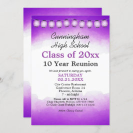 Convite Modelo de Reunião de Classe de Aquarela Puro