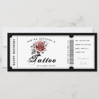 Convite Modelo de Vale-Presente de Tatuagem Pessoal