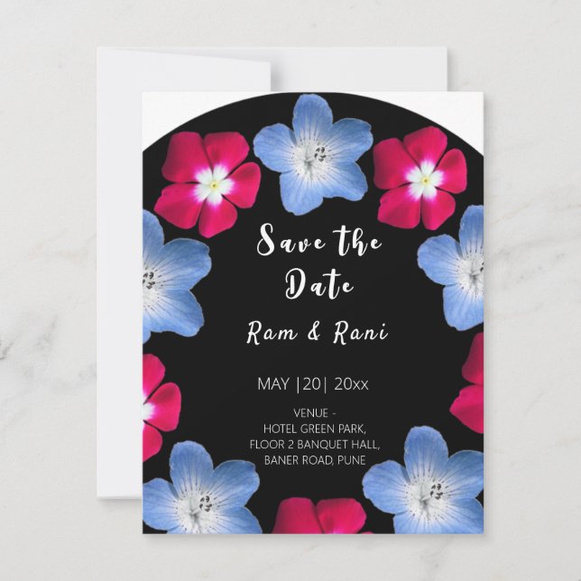 Convite Modelo de variedade preto (Frente)