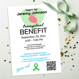 Convite Modelo do Fundraiser de benefício de transplante c