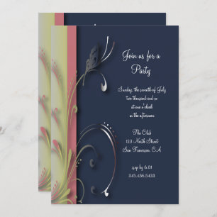 Convite Modelo do Partido da Borboleta da Natureza   DIY T