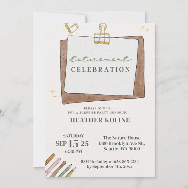 Convite Modelo do Partido da Reforma do Professor Único Di (Frente)