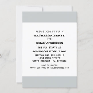 Convite Modelo do partido de solteiro