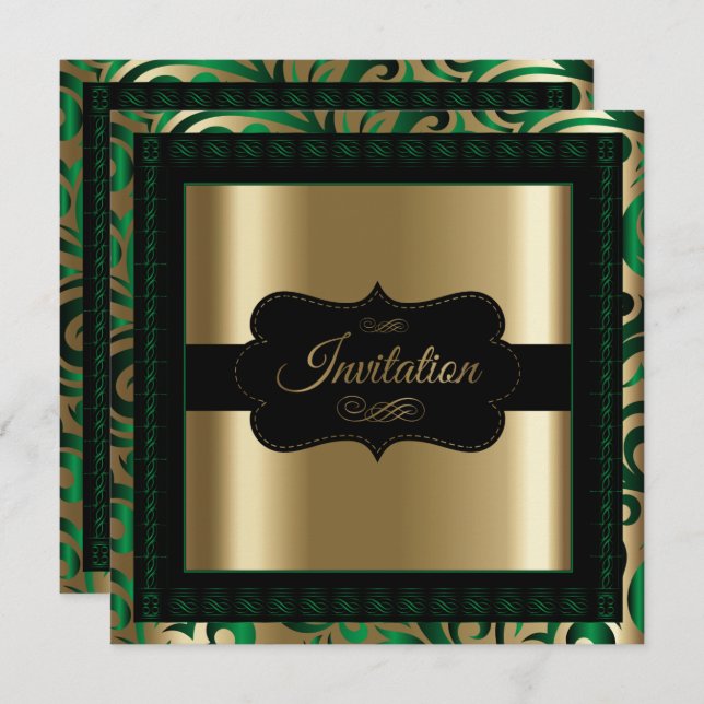 Convite Modelo do Partido dos Suportes Verdes e Dourados (Frente/Verso)