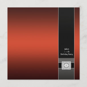 Convite Modelo do Partido Vermelho Moderno Contemporâneo