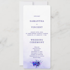 Convite Modelo do Programa de Casamento Orquídeo Azul