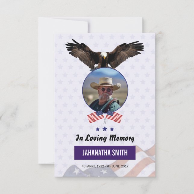 Convite Modelo do Programa Funeral para Exército Militar (Frente)