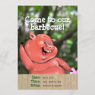 Convite Modelo doido do costume do assado do verão do