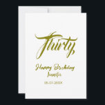 Convite modelo dourado de 30º aniversário adicionar nome d<br><div class="desc">design editável</div>