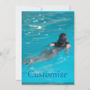 Convite Modelo feminino de natação Thunder_Cove