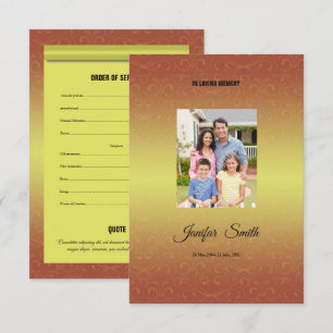 Convite Modelo fúnebre do programa