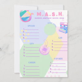 Convite modelo MASH Festa de solteira de 90