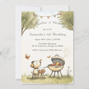 Convite Modelo personalizado de aniversário de criança chu