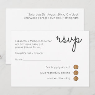 Convite Modelo RSVP de Casamento manuscrito
