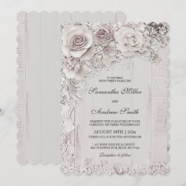 Convite Modelos de Casamento Boho Vintage Elegantes