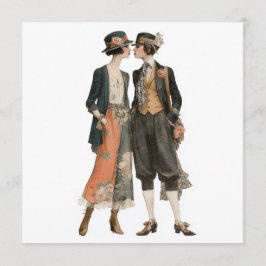 Convite Modelos de moda queer vintage 3 - folha de decoupa