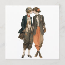 Modelos de moda queer vintage - folha de decoupage