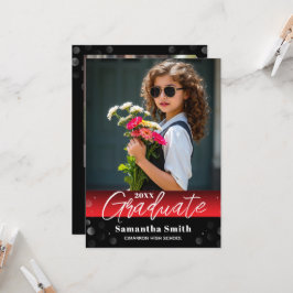 Convite Modern 2 Photo Graduation Senior Photo Grad Invite