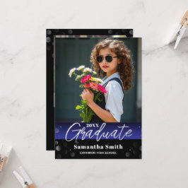 Convite Modern 2 Photo Graduation Senior Photo Grad Invite