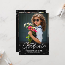 Convite Modern 2 Photo Graduation Senior Photo Grad Invite