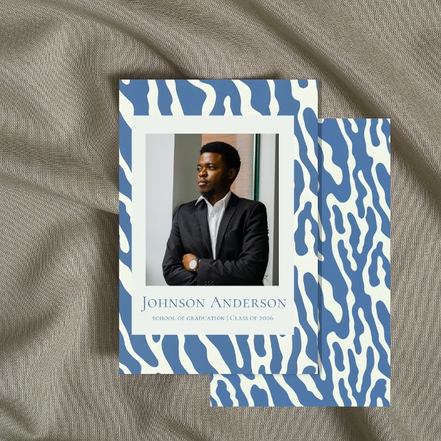 Convite Modern abstract Pattern graduation announcement  (Criador carregado)