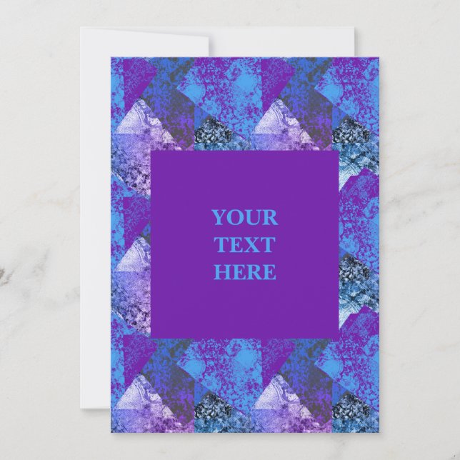 Convite Modern Abstrato Gritty Grunge (Frente)