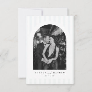 Convite Modern Arch Photo Minimalist Wedding Invitation