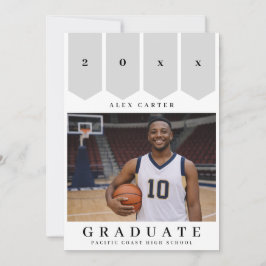 Convite Modern Banner Graduate Announcement 