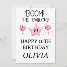 Modern Birthday Celebration Balloons for Girls