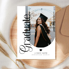 Convite Modern Boho Arch 2 Photos Graduation