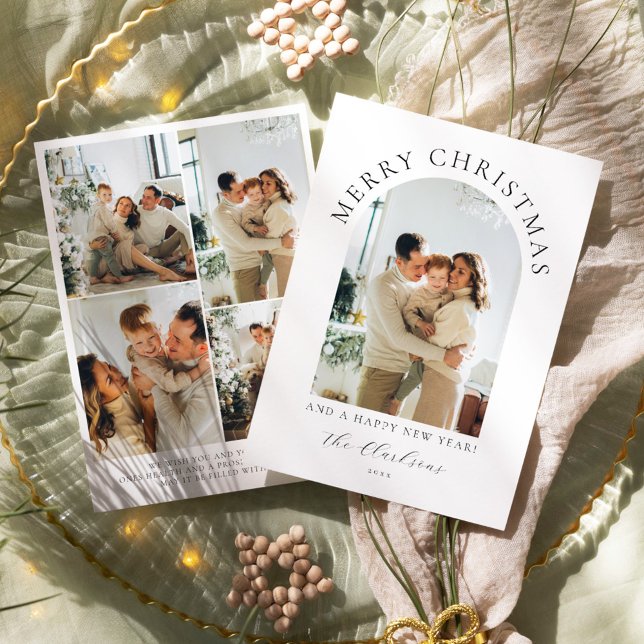 Convite Modern Boho Feliz Natal e Feliz ano novo (Criador carregado)