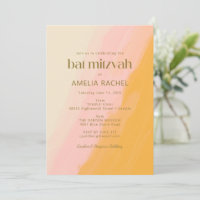 Modern Boho Watercolor Amarelo Cor-de-Rosa Bat Mit