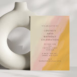 Convite Modern Boho Watercolor Pink Yellow 50th Birthday<br><div class="desc">Modern Boho Watercolor Amarelo rosa 50º Convite de aniversário</div>