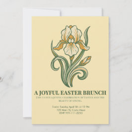 Convite Modern Botanical Easter Blessings