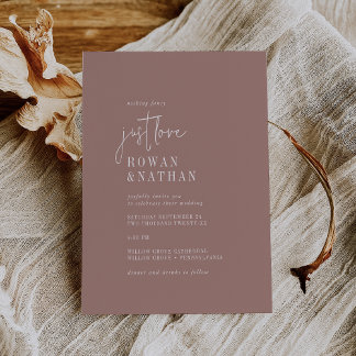 Convite Modern Chic Cinnamon Rosa Apenas Adora Casamento