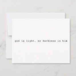 Convite Modern Christian "God is Light" Invitation