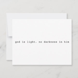 Convite Modern Christian "God is Light" Invitation