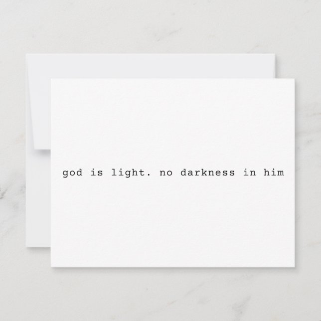 Convite Modern Christian "God is Light" Invitation (Frente)
