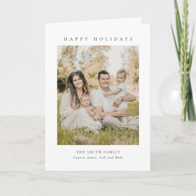 Convite Modern Christmas & New Year Folded Holiday Card (Frente)
