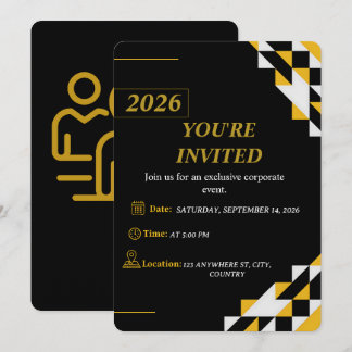 Convite Modern Corporate Event Invitation Editable 