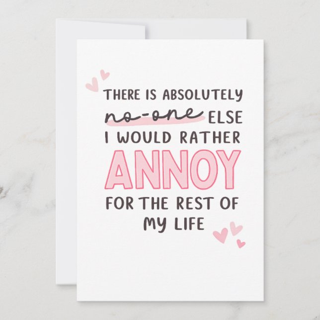 Convite Modern Cute Pink Funny Relationship and family (Frente)