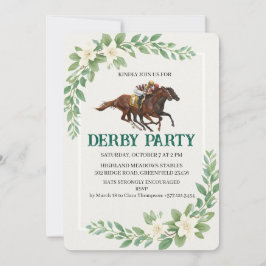 Convite Modern Derby Horse Racing Party Invitation